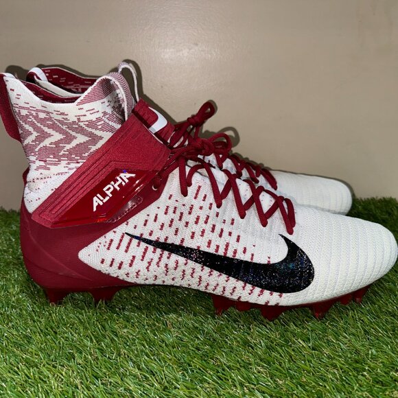 Nike Alpha Menace Elite Football Cleats White/University Red BV2077-102 Size 16 main image 5